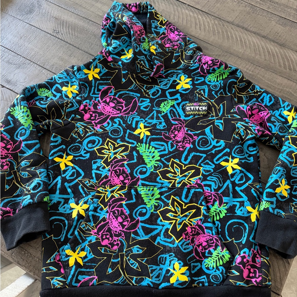 Disney Stitch Black Graphic Hoodie